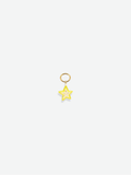 Enamel 18K gold sliced starfruit charm stainless steel
