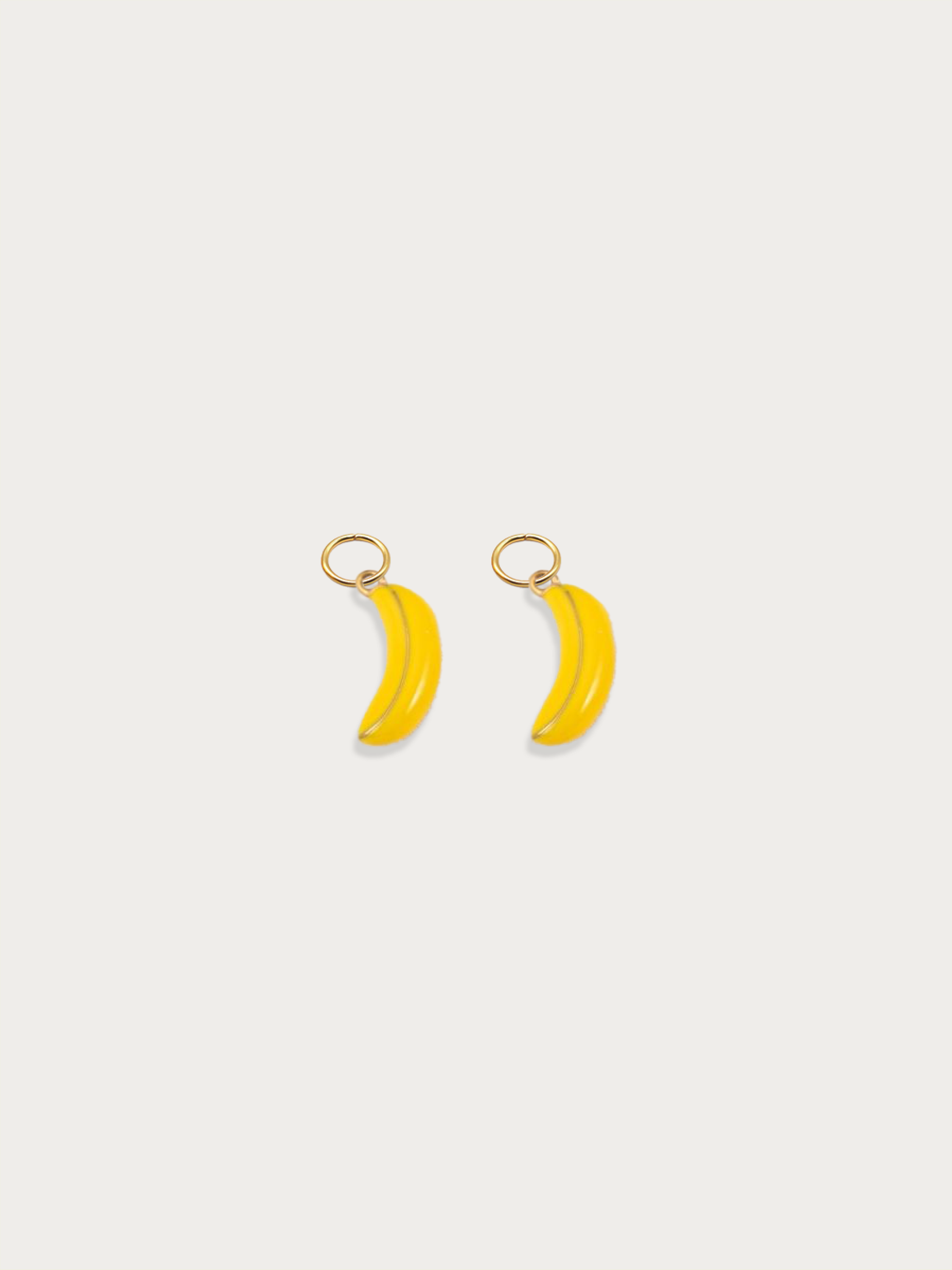enamel banana charm stainless steel diy jewellery