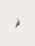enamel tropical bird charm 18k gold plated stainless steel