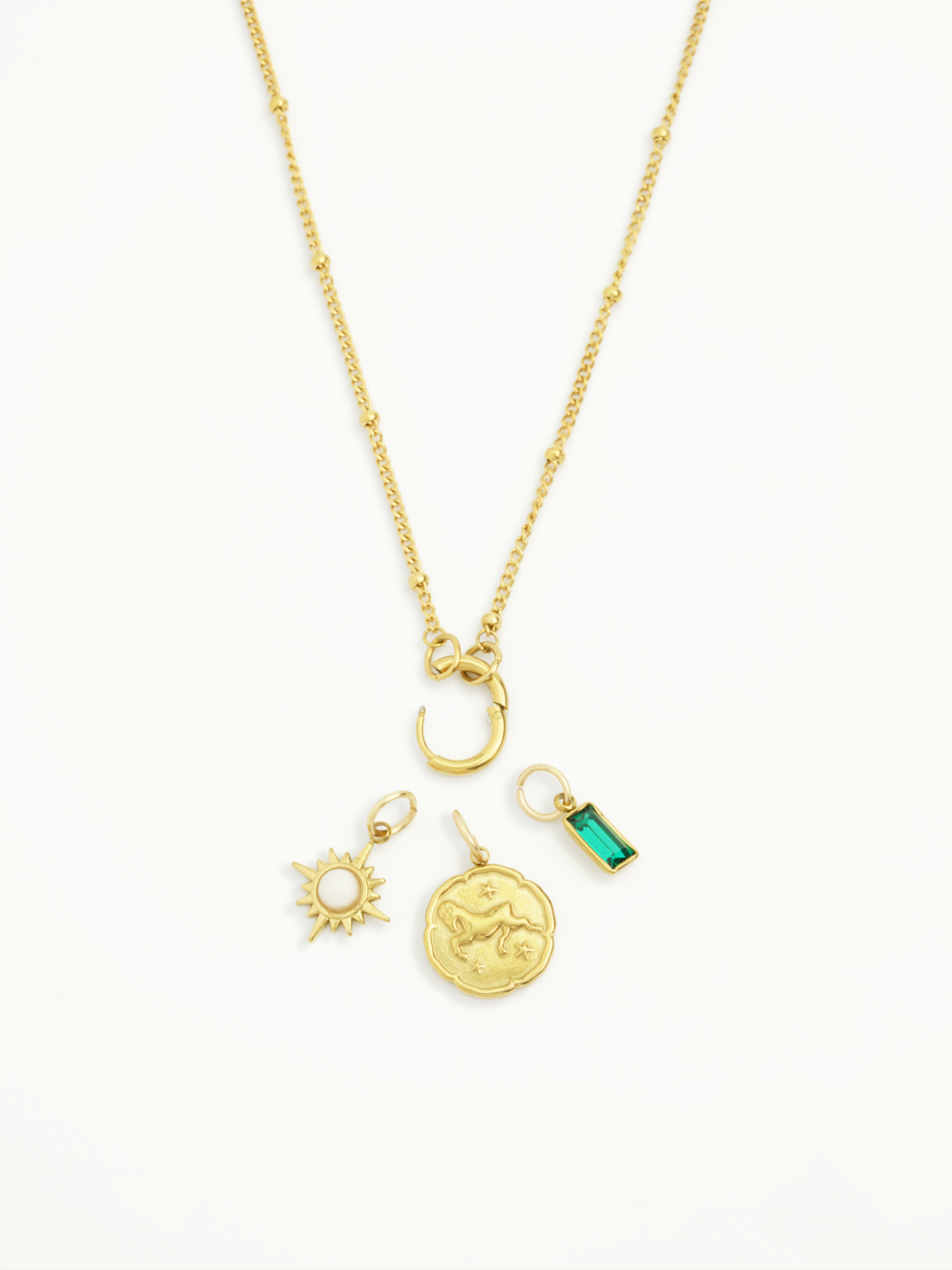 Engraved Aries charm for bracelet necklace