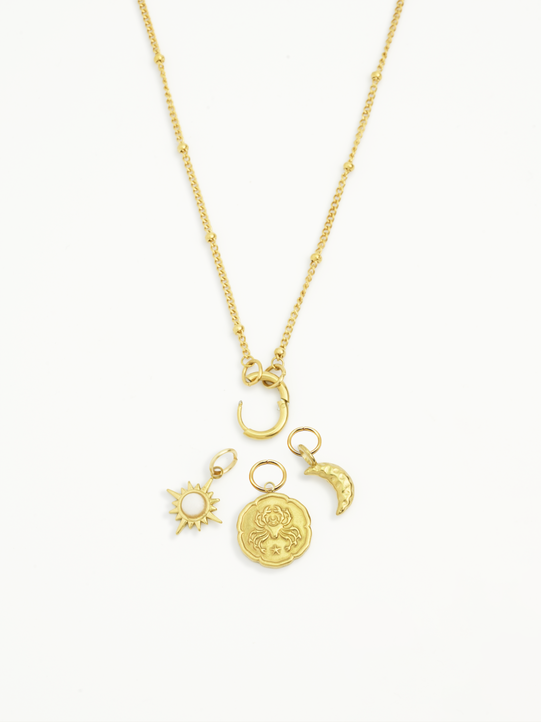 Engraved Cancer charm for bracelet necklace