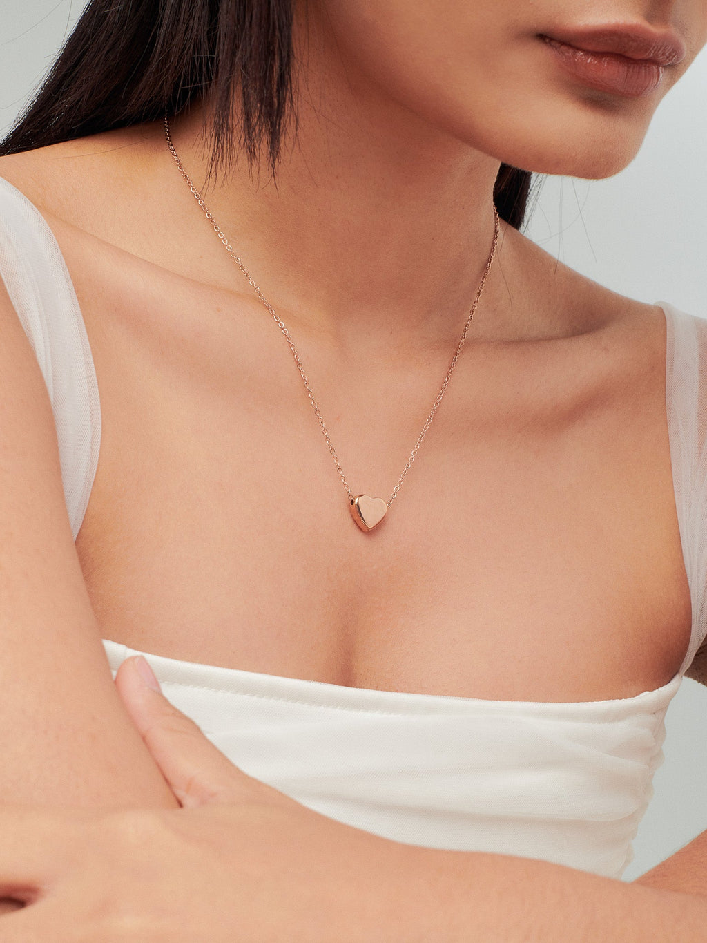 engraved heart necklace silver gold rose gold