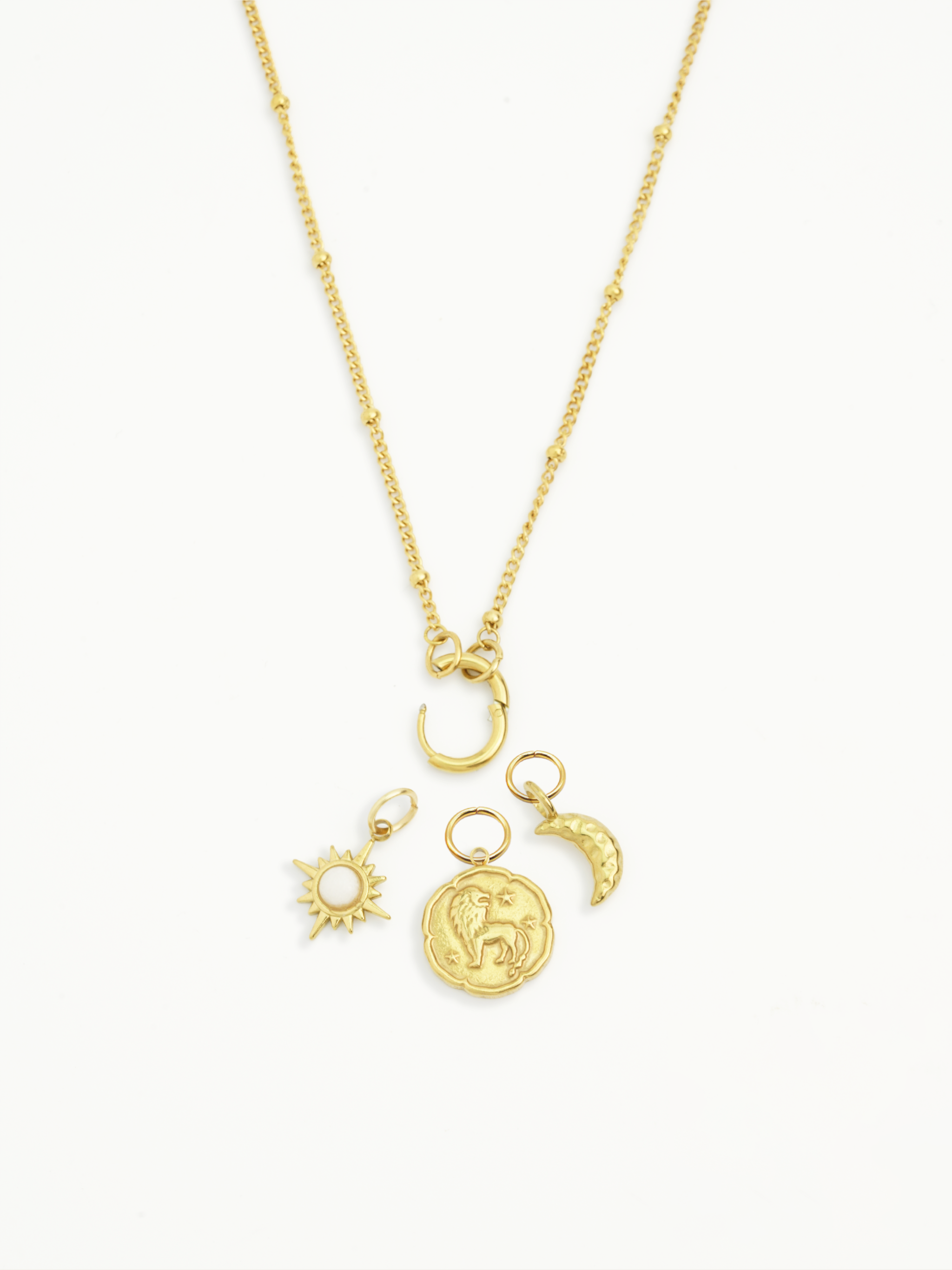 Engraved Leo charm for bracelet necklace