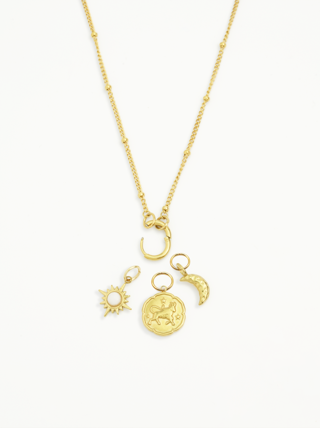 Engraved Taurus charm for bracelet necklace