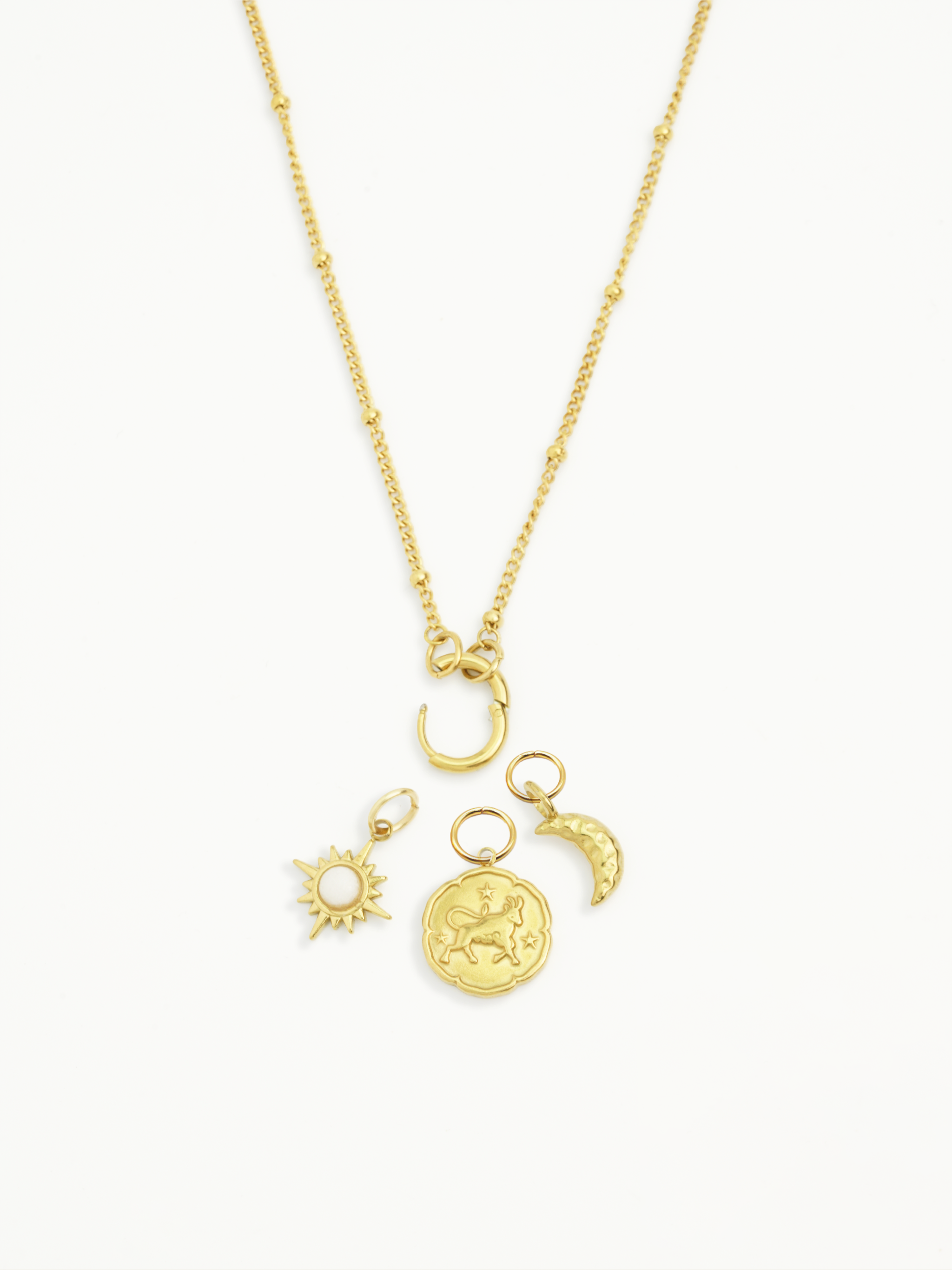 Engraved Taurus charm for bracelet necklace