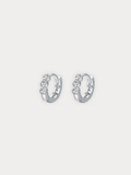 Side profile view of EVA Diamond Huggie Earhoop