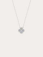 Everette 1.2-Carat Clover Moissanite Necklace with four-stone clover pendant