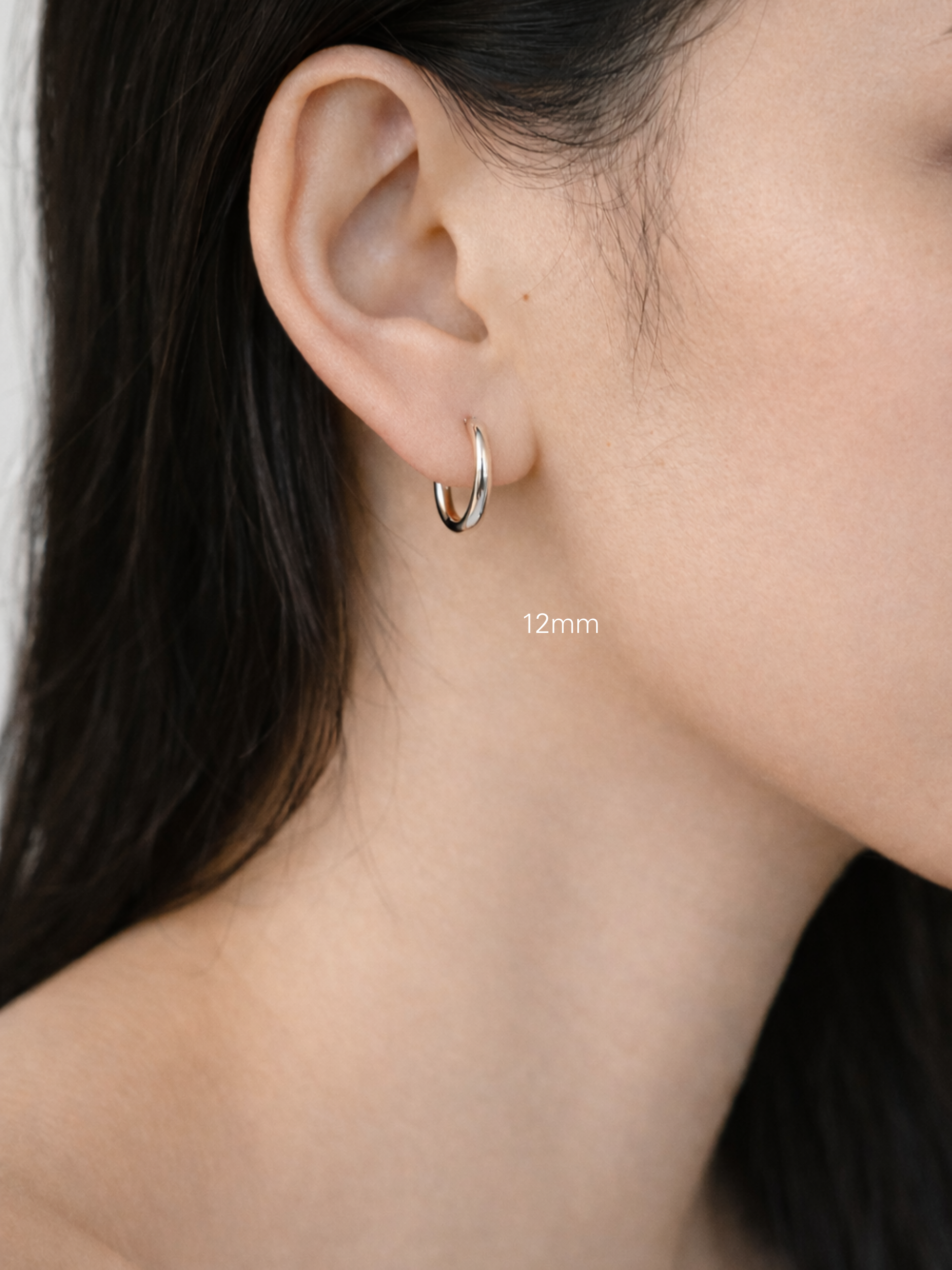 slim titanium huggie hoop earrings