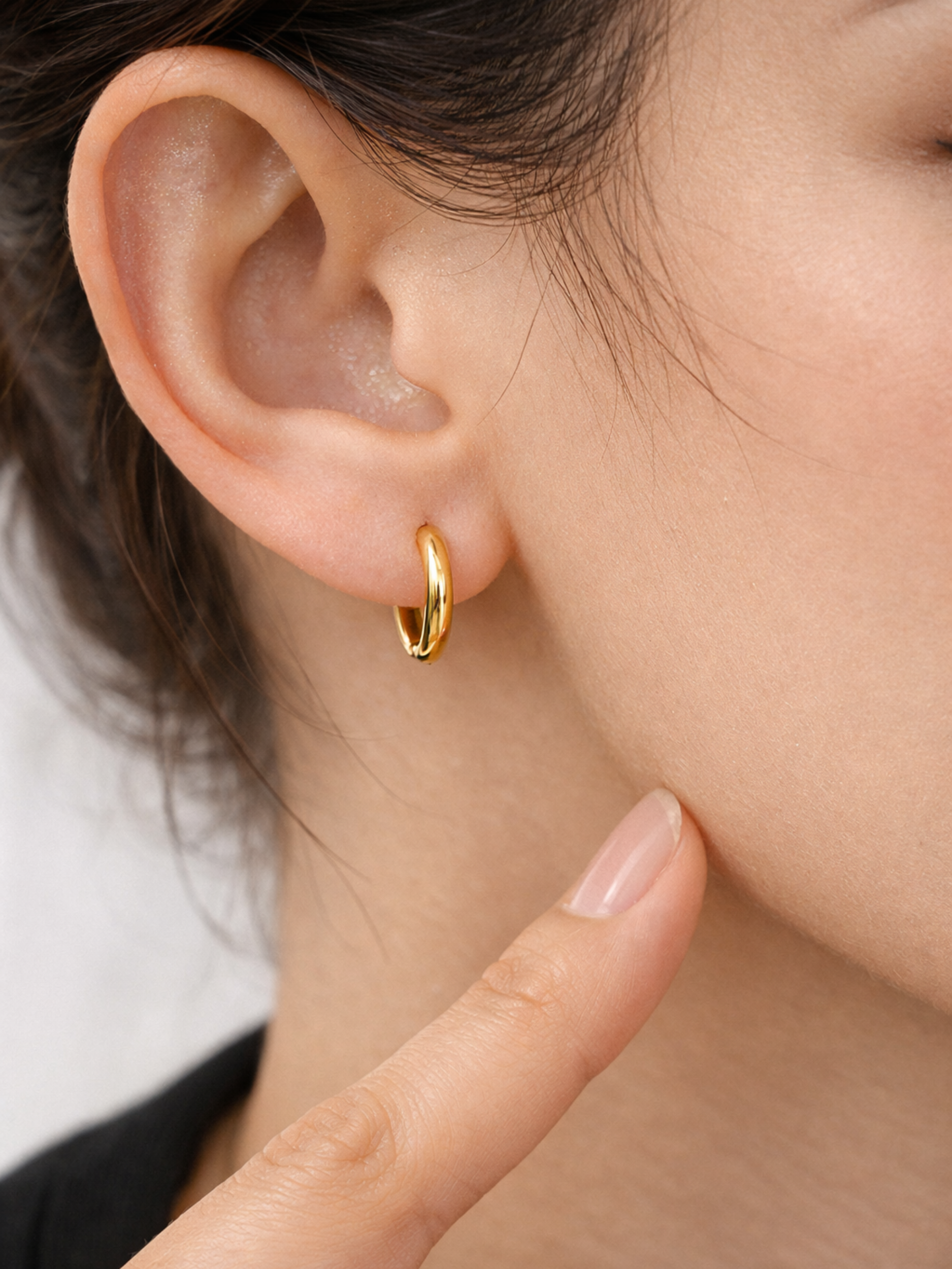 minimalist huggie hoops Malaysia