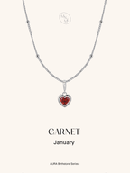 Personalised birthstone necklace for each month – 925 silver