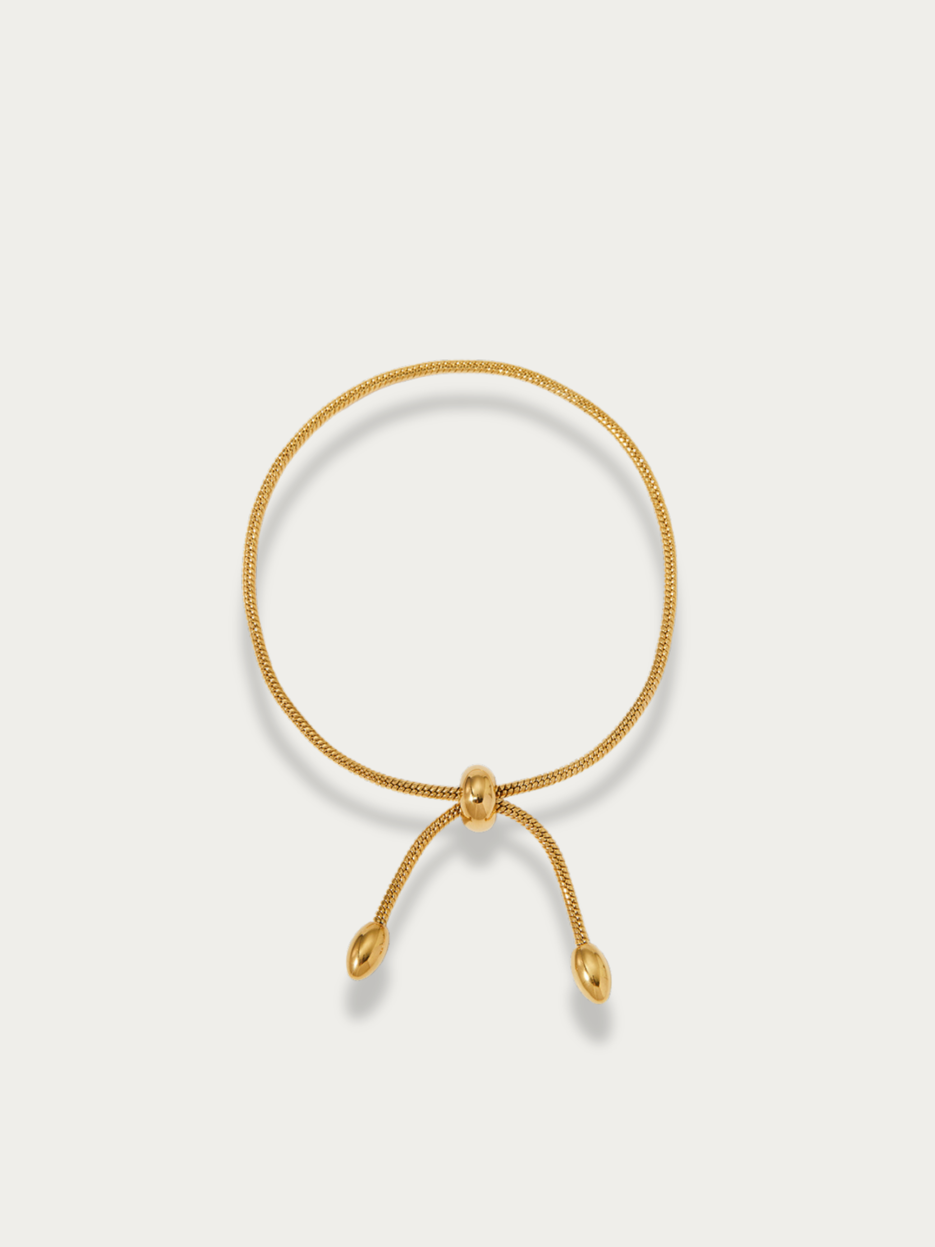 Fernanda adjustable snake chain bracelet gold tone