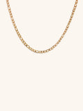 Figaro Chain Essential Necklace gold tone stainless steel, classic figaro link chain product flatlay