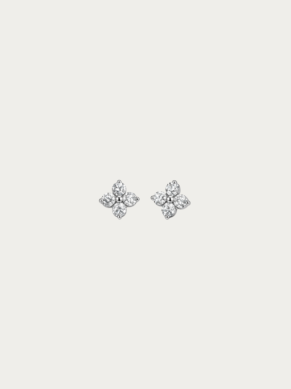 Fiona Micro Clover Stud Earrings pair with four-stone clover silhouette