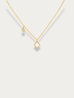 fiona white clover titanium necklace minimalist malaysia