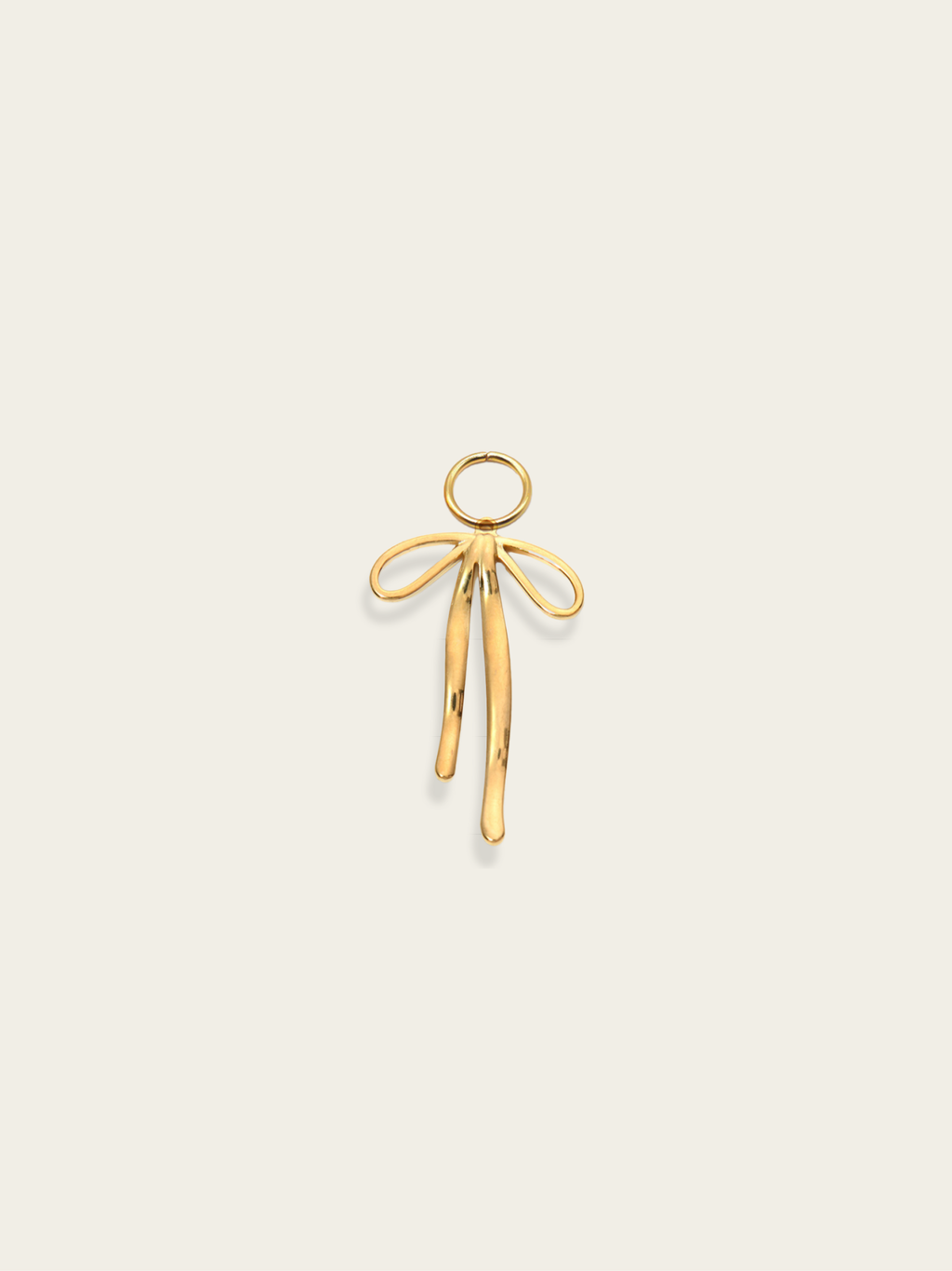 Flowing ribbon charm 18K gold plated stainless steel DIY jewellery