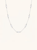 freshwater pearl cable chain necklace close up detail