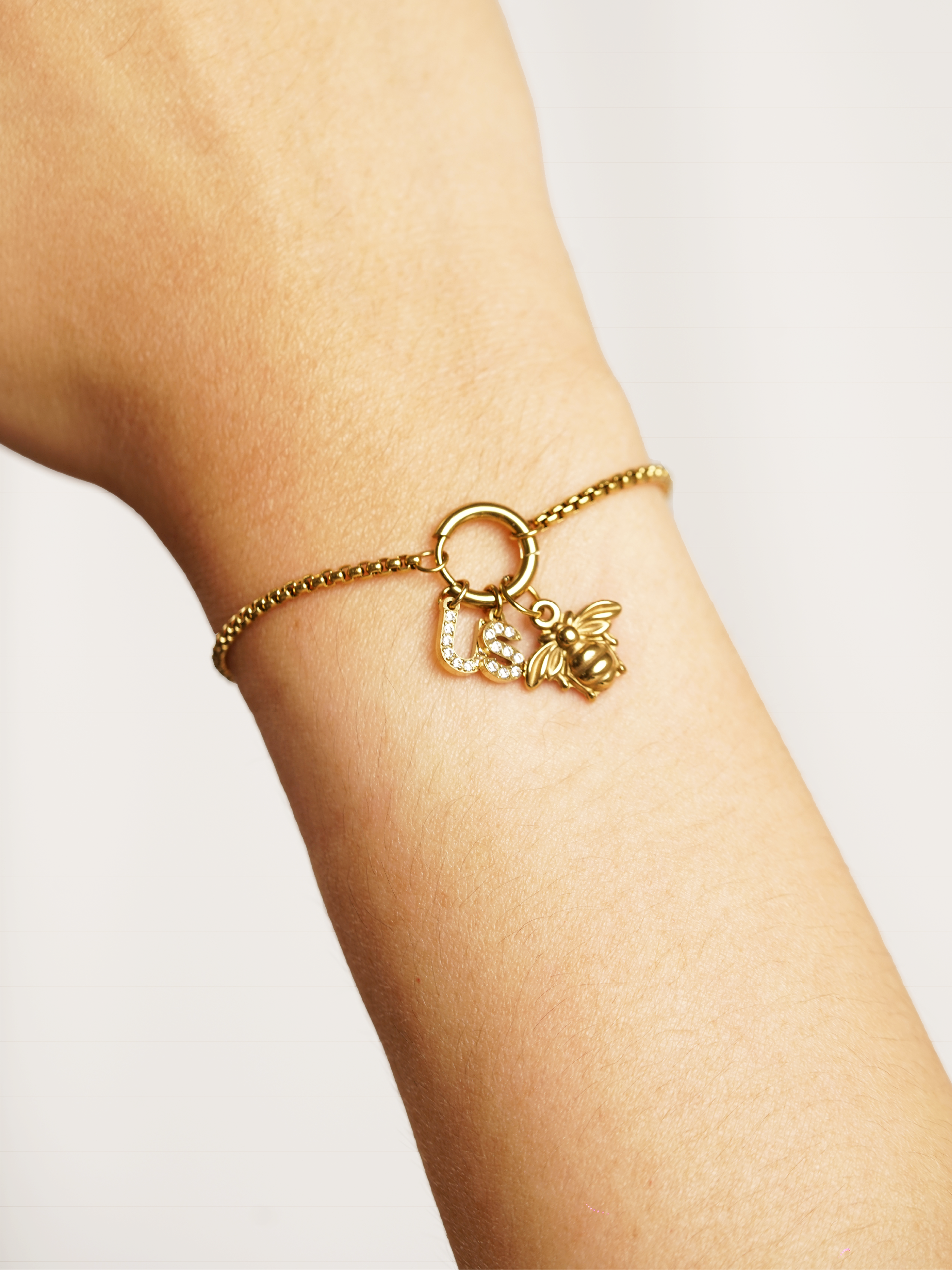 Gold bee charm nature DIY jewellery Malaysia