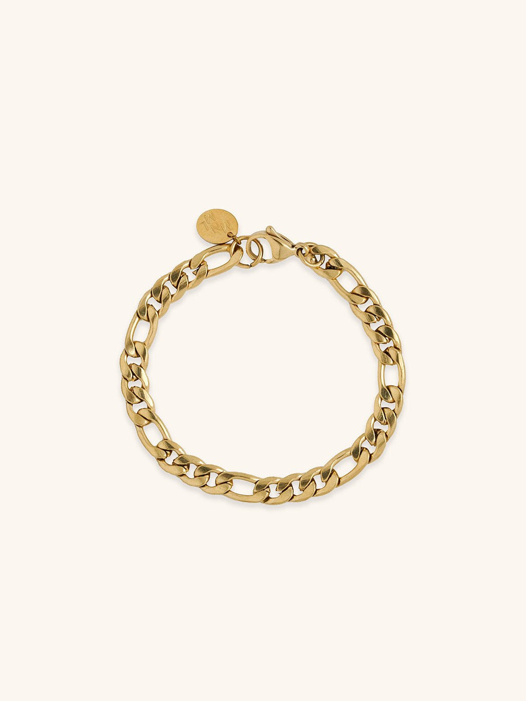 gold Figaro bracelet modern styling