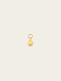 Golden crystal teardrop charm 18K gold plated stainless steel