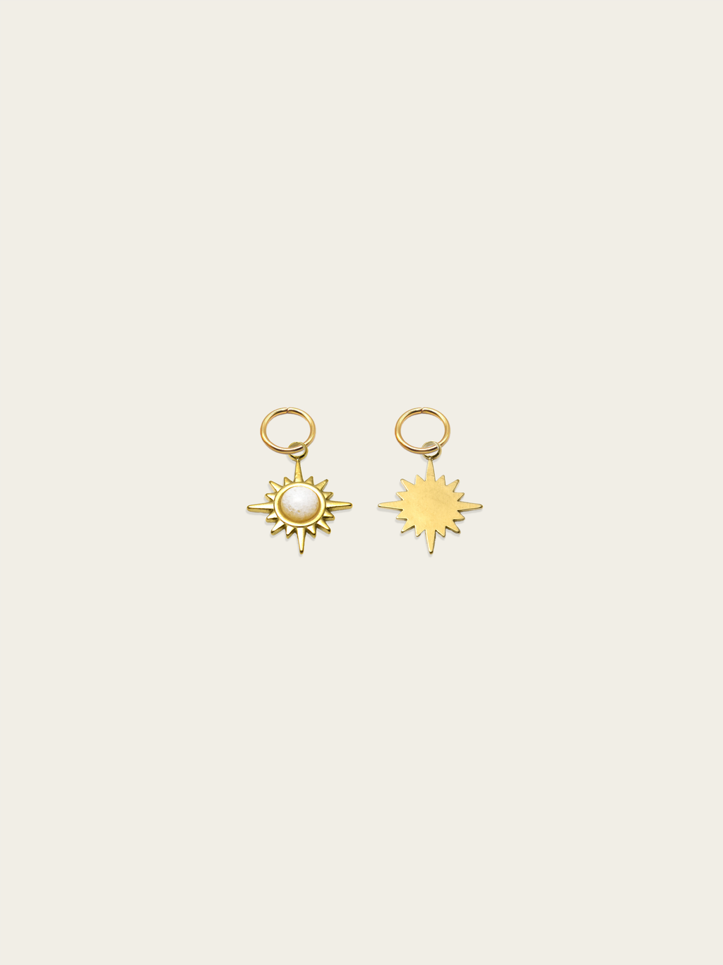 Golden Dawn sunbeam charm 18K gold plated stainless steel