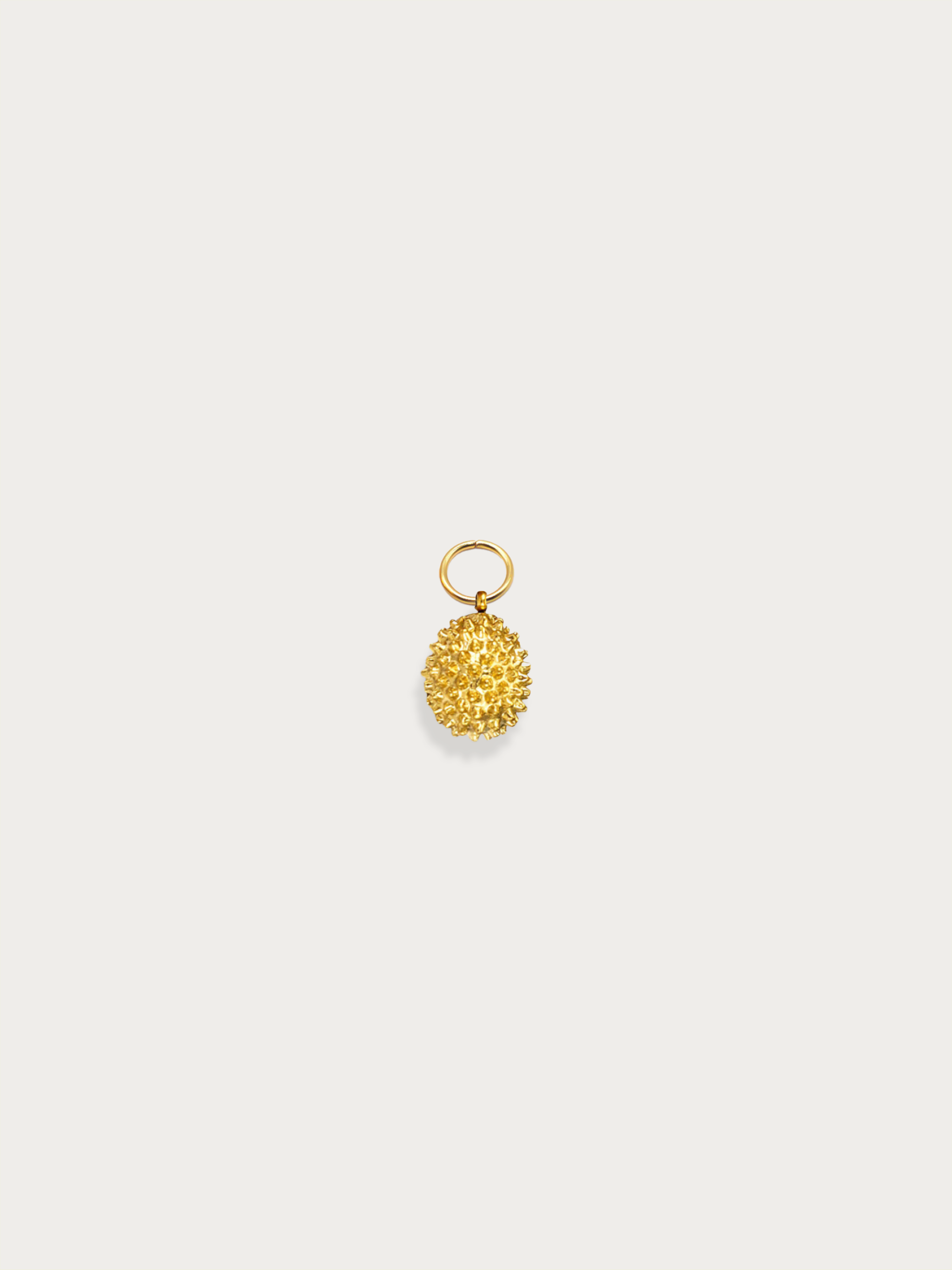 golden durian charm 18k gold plated stainless steel