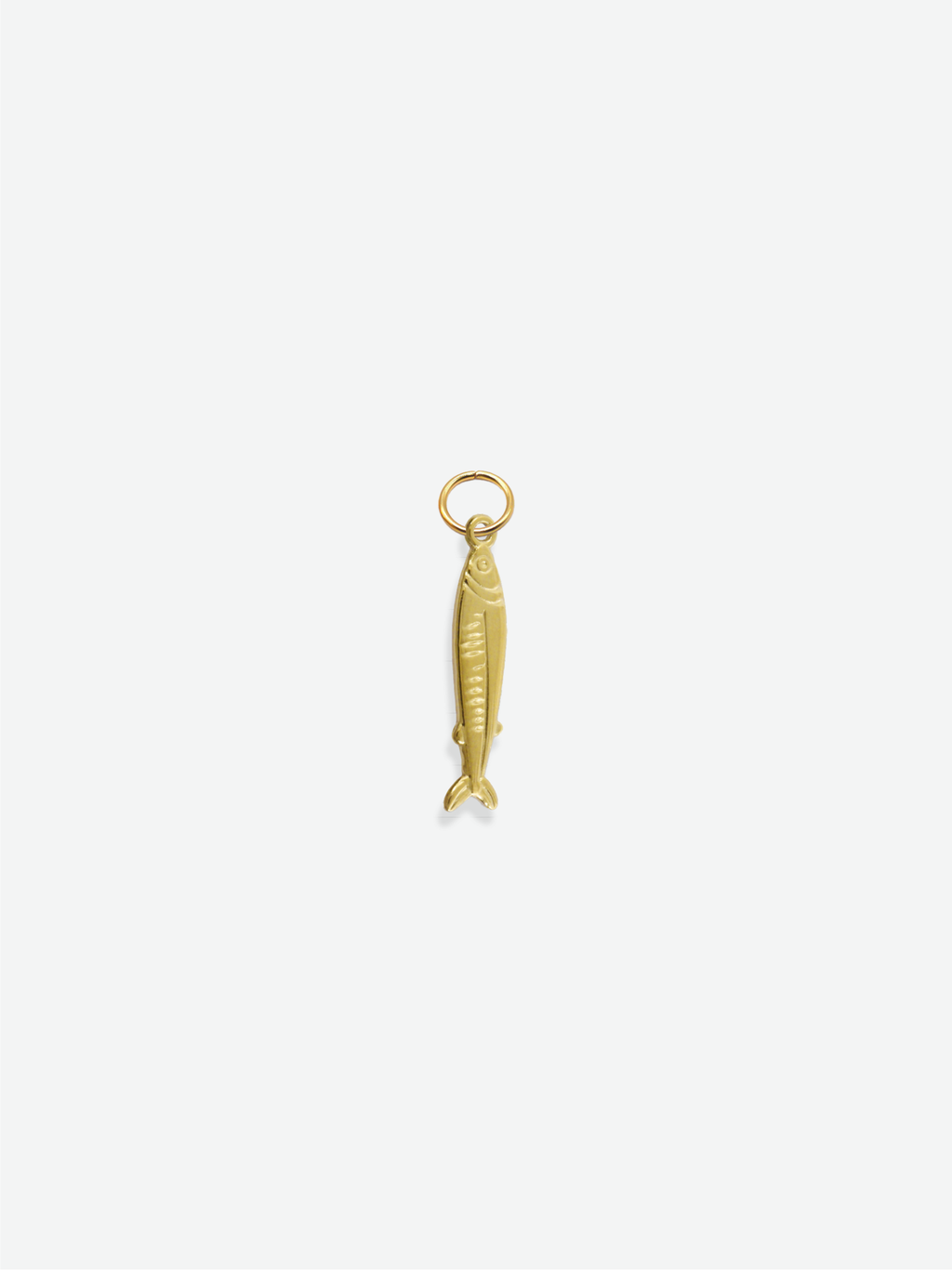 Golden sardine fish charm 18K gold plated stainless steel