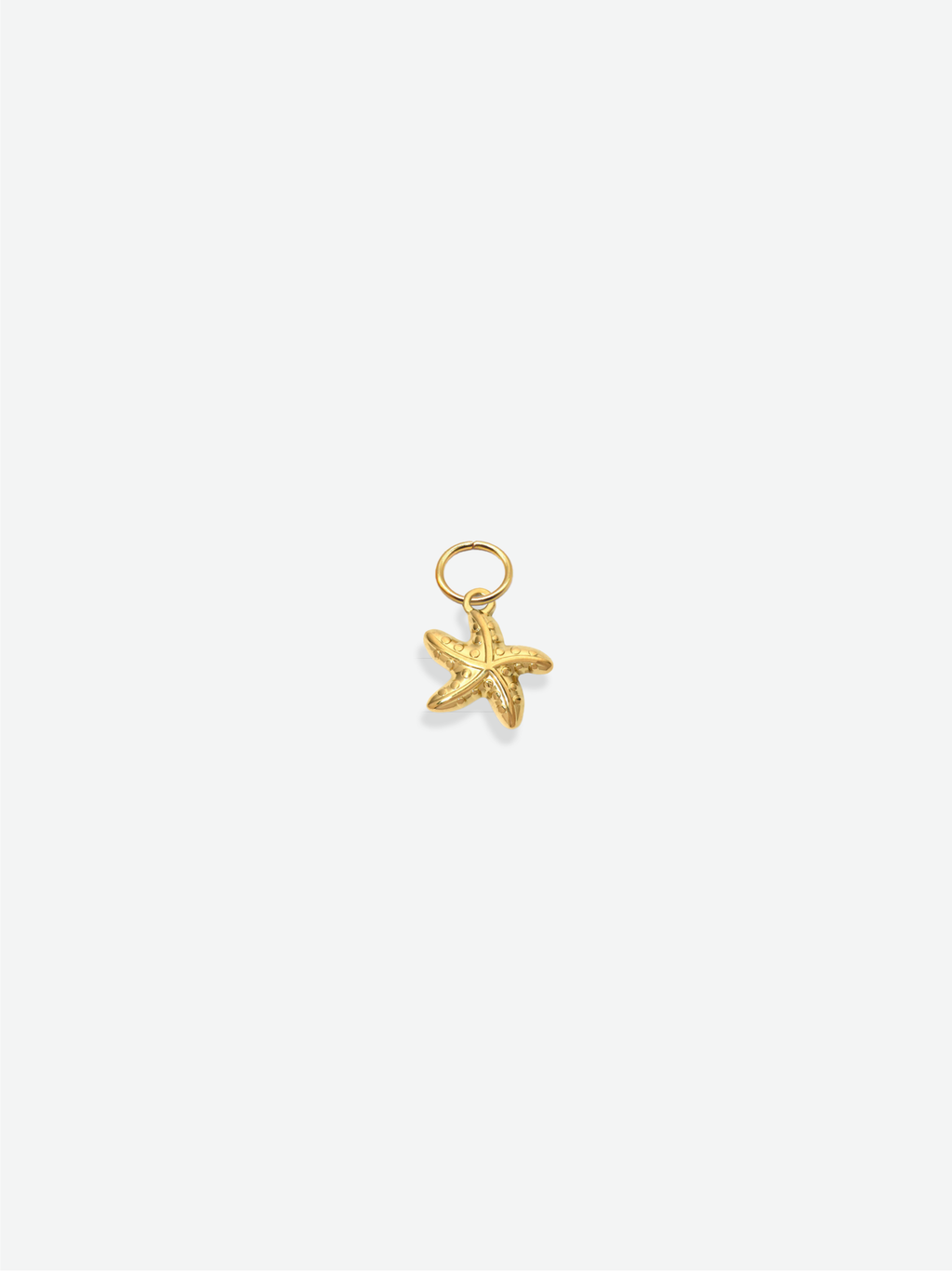 Golden sea star charm 18K gold plated stainless steel