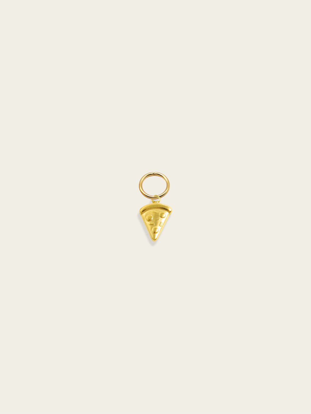 golden pizza charm stainless steel