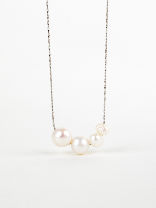 Close-up of graduated freshwater pearls on Harmony Necklace
