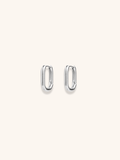 hugo oval sterling silver ear hoops