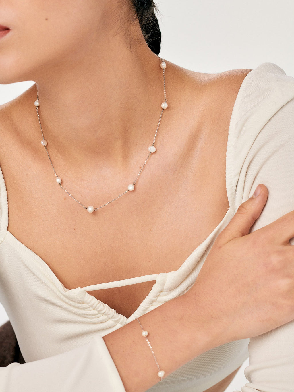 hypoallergenic sterling silver pearl necklace sensitive skin