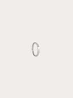 Idalia Sleek Diamonds Band Ring in silver stainless steel with crystal stone accents, studio hero sho