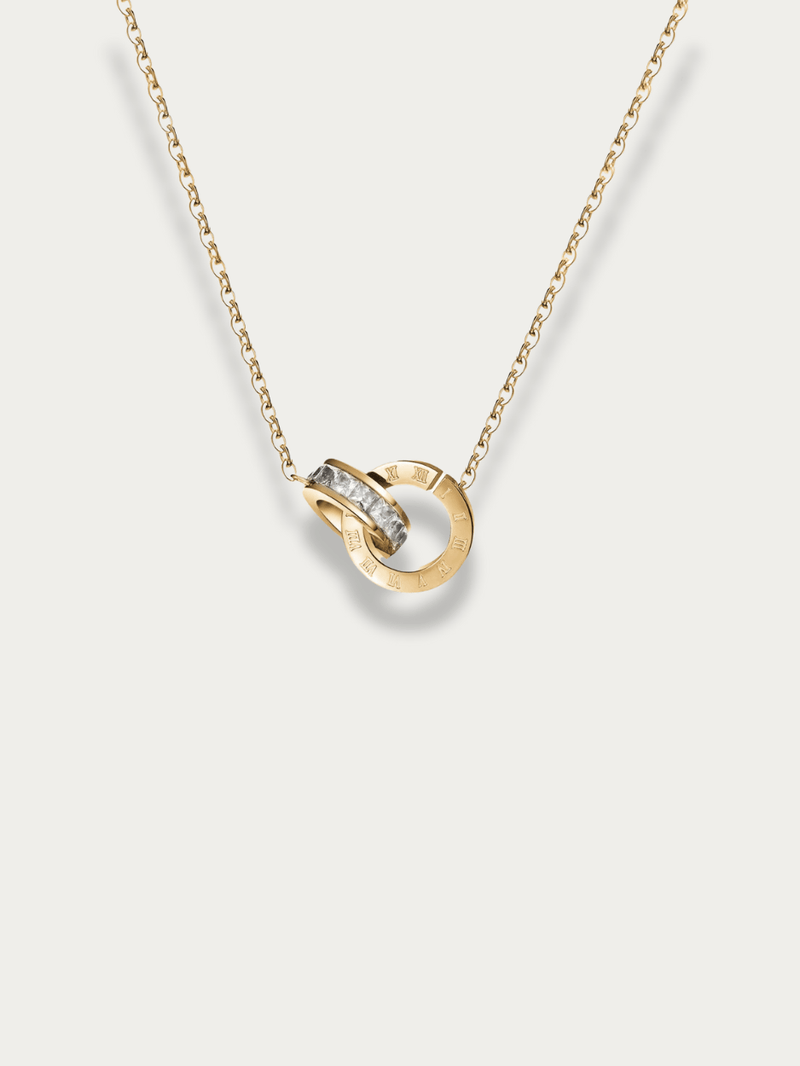 interlocking Roman numeral necklace waterproof titanium