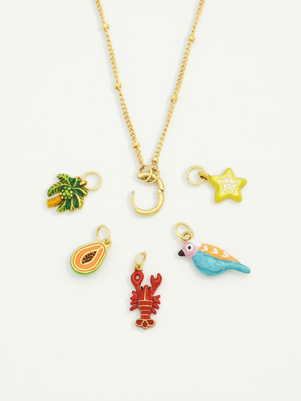 island coconut tree charm tropical diy jewellery
