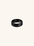 Jaden Arc Ring black stainless steel matte finish