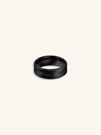Jaden Arc Ring black stainless steel matte finish