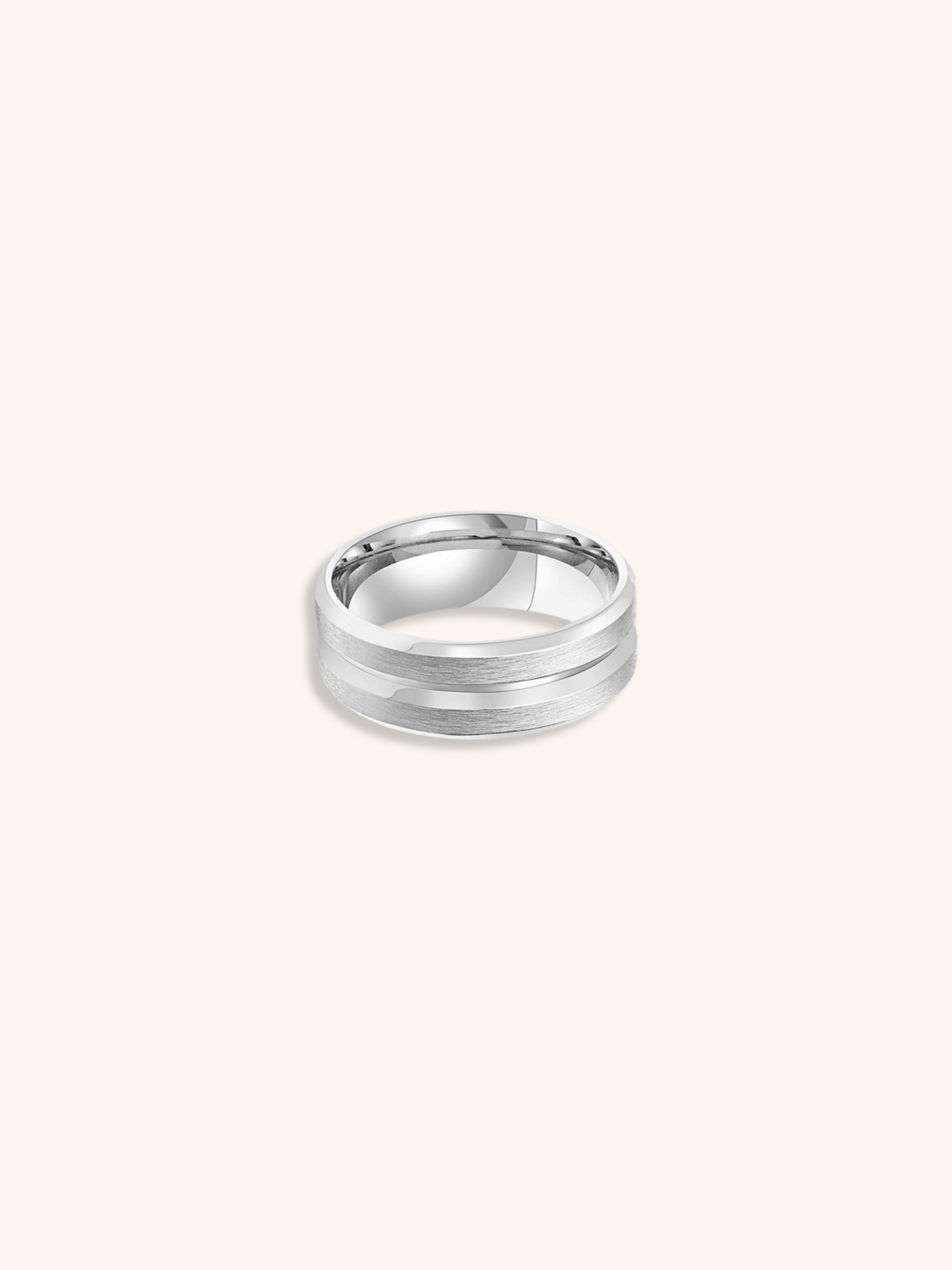 Jaden Arc Ring silver rhodium plated stainless steel