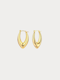 Jayda U-Shaped Hoop Earrings pair with modern curved silhouette, studio hero shot