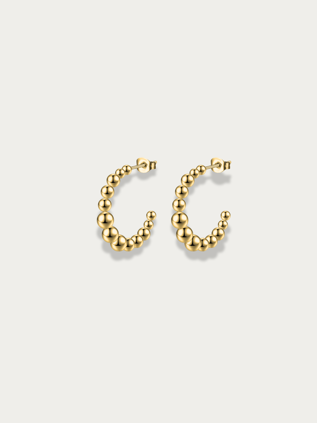 josie dome polished beaded earrings