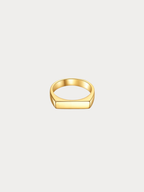 Kael Engravable Signet Ring in gold titanium, studio hero shot