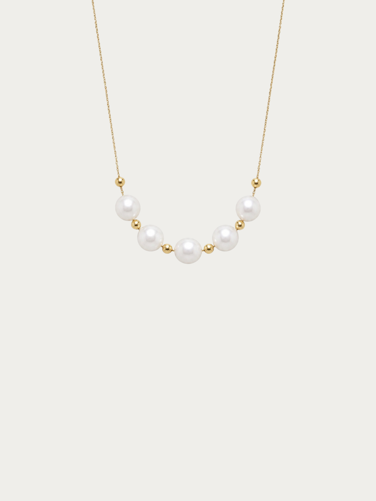 Kindred Pearl Connection Necklace with five freshwater pearls in gold