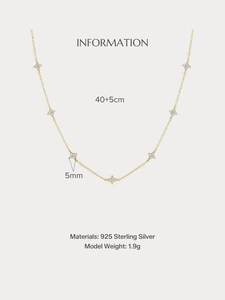 Detail profile view of LAUREL Floral Diamonds Necklace