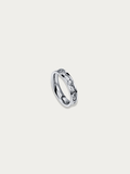 leon channel ring titanium cz front view