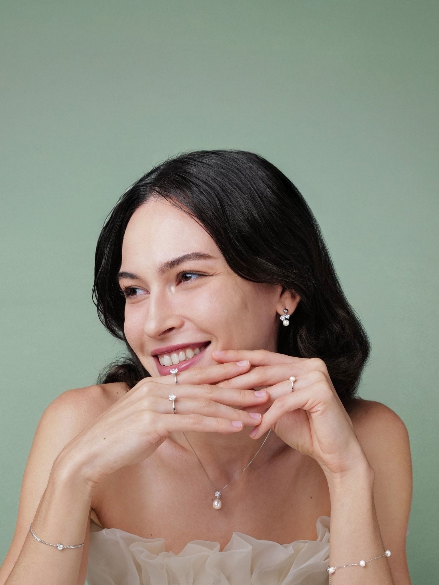 Élise Tiny Pearl Ring - Minimalist Lab