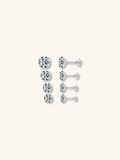 ELLA diamond sterling silver ear studs minimalist Malaysia