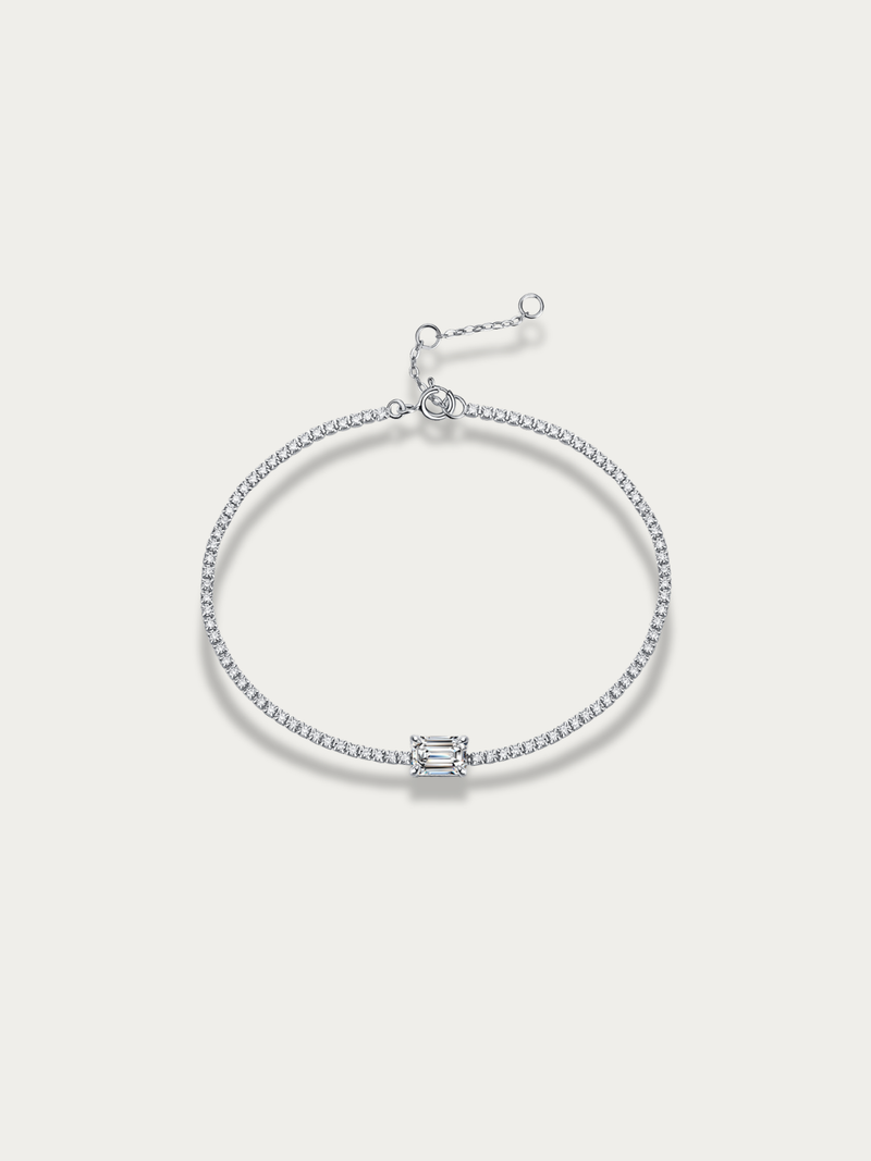 lumia emerald moissanite tennis bracelet