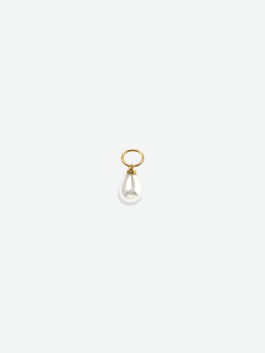 Luna drop pearl charm 18K gold plated stainless steel