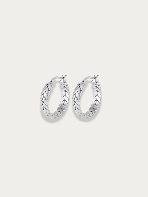 lyla bold golden wheat hoop earrings