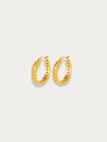 lyla golden wheat hoop earrings