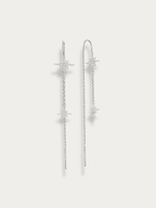 lyre starlight moissanite drop earrings